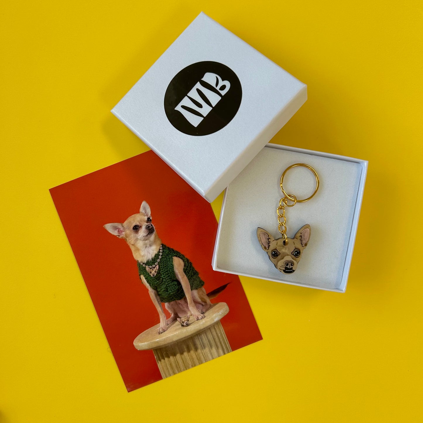 Custom Pet Portrait Keychain