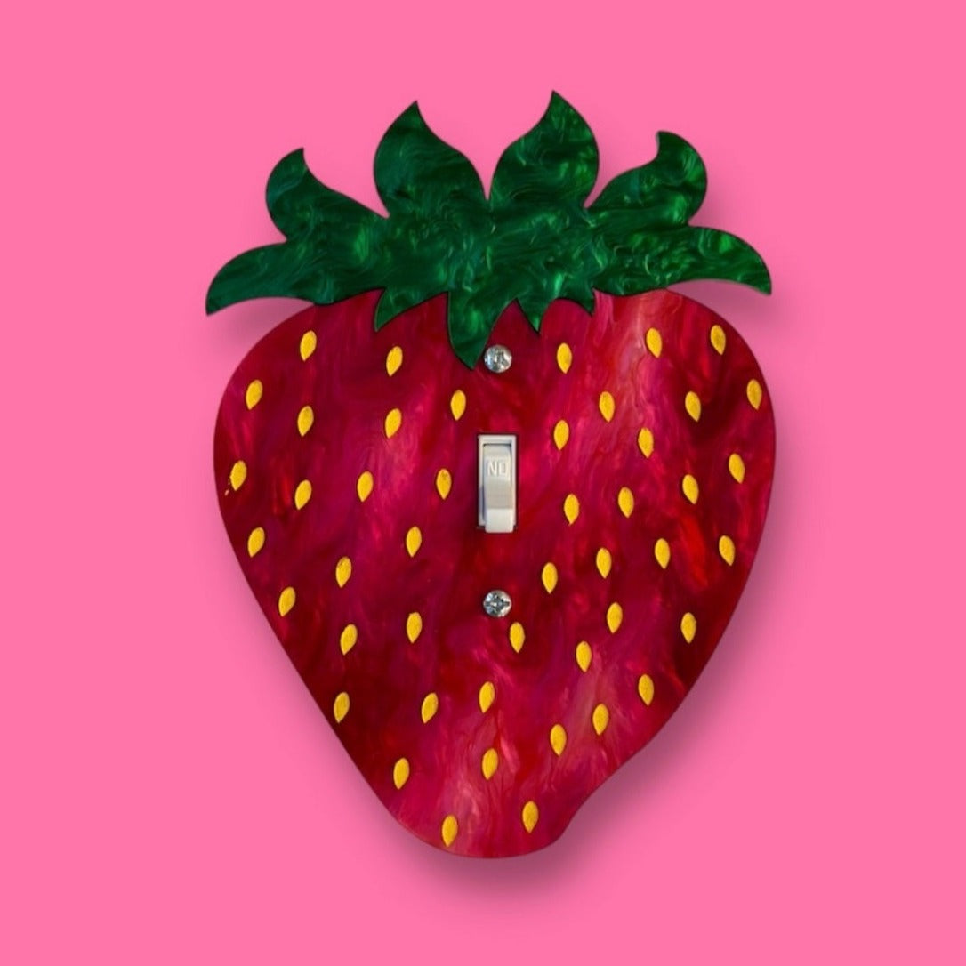 Strawberry Single Light Switch Cover