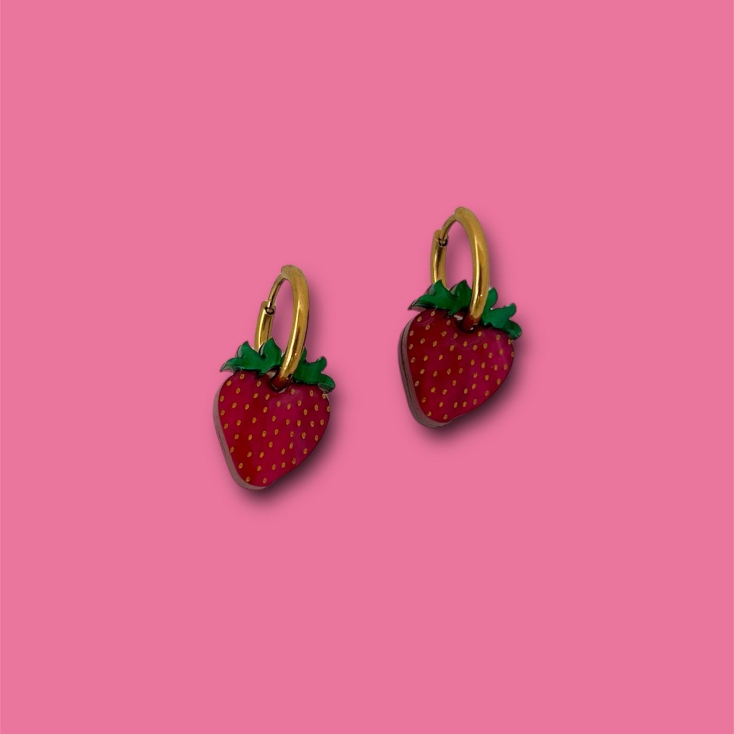 Mini Strawberry Earrings