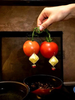 Tortelli e Pomodoro Earrings