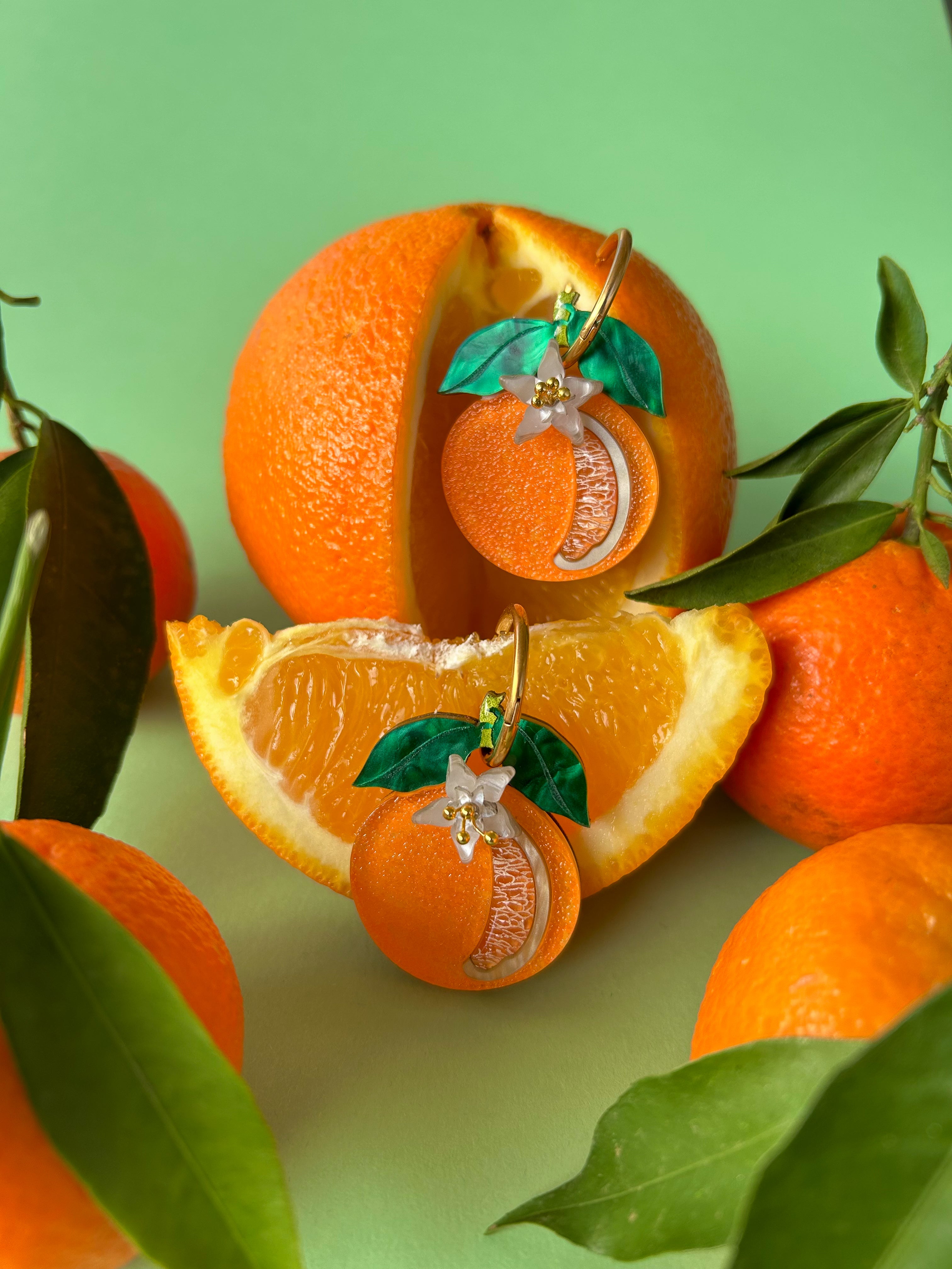 Orange • Πορτοκάλι • Portokáli Earrings