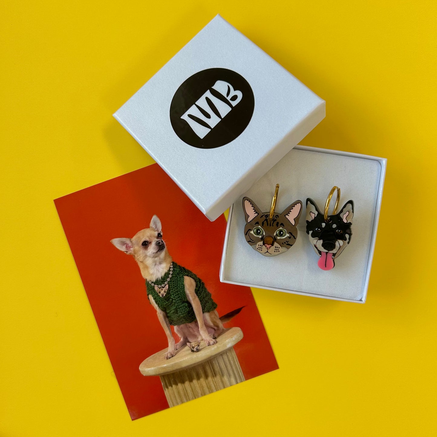 Custom Pet Portrait Earrings