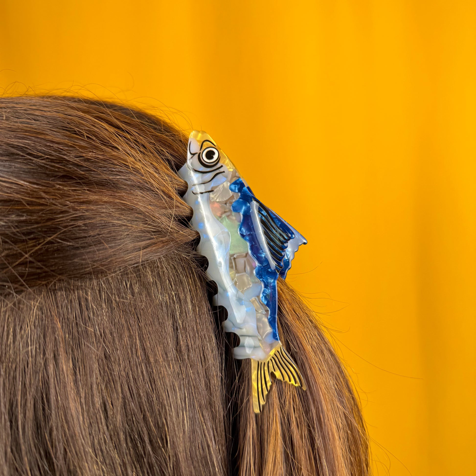 fish hair accessories Sardine Hair Claw Clip – Vintage-Inspired Fish Hair Accessory by MackBecks