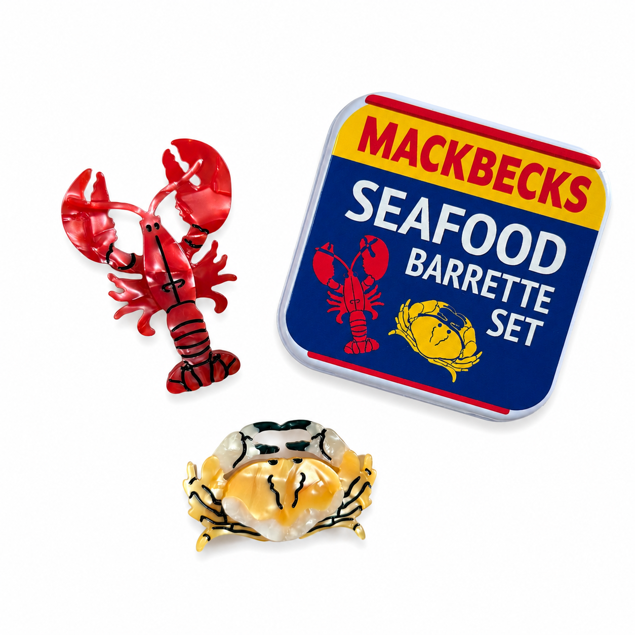 Seafood Barrette Set Pre-Order
