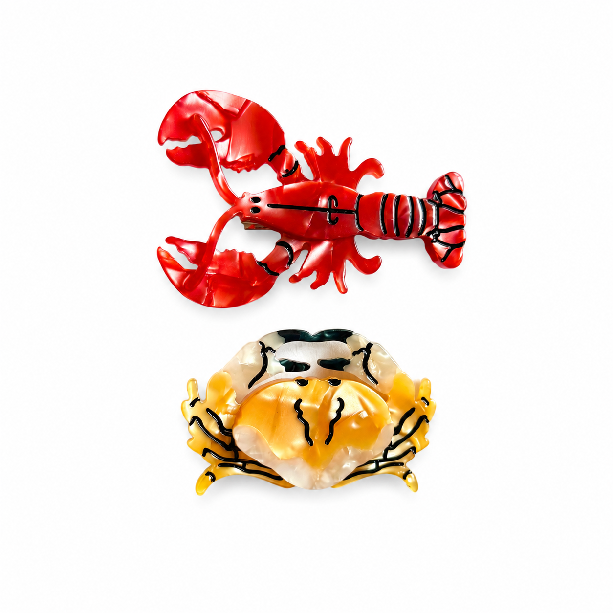 Seafood Barrette Set Pre-Order
