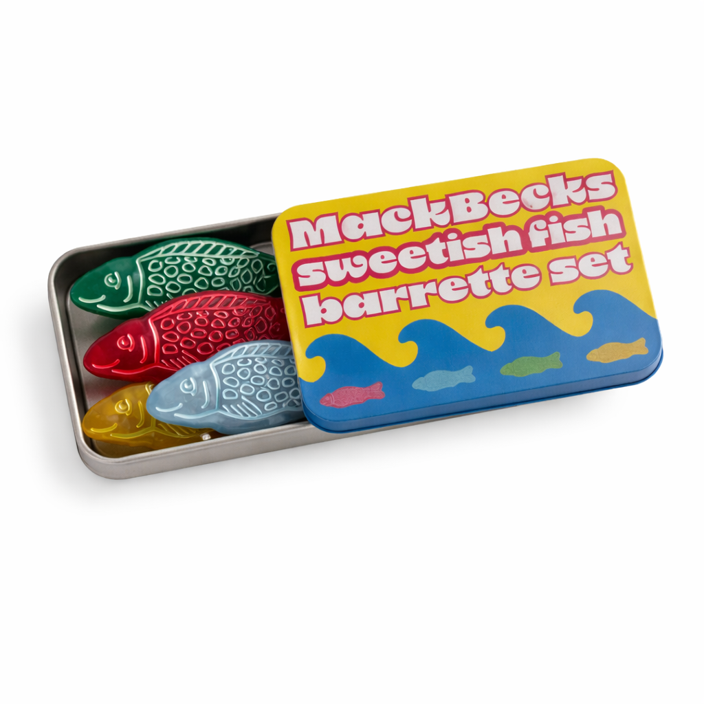 Sweetish Fish Barrette Set – 4-Piece Gummy-Inspired Alligator Hair Sweetish Fish Barrette Set – 4-Piece Gummy-Inspired Alligator Hair