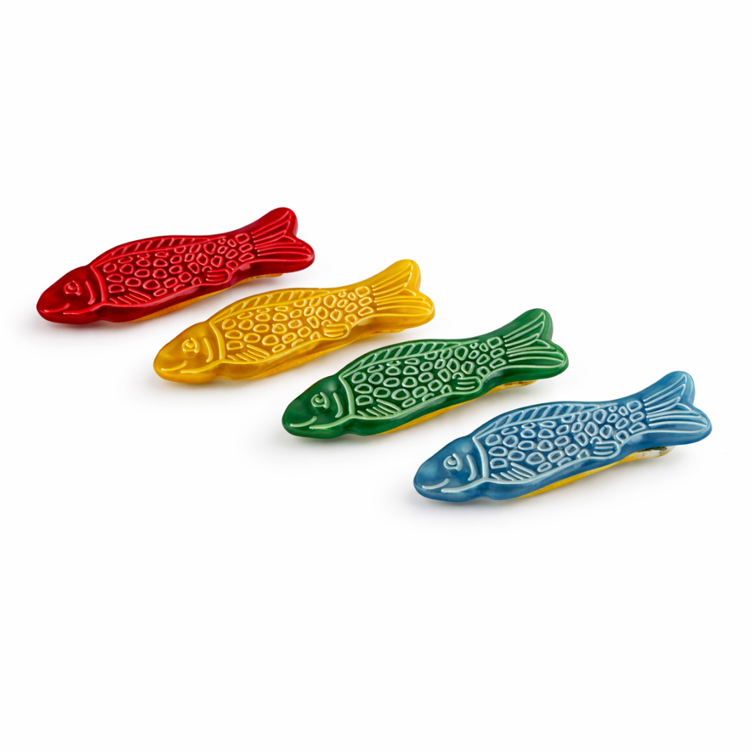 Sweetish Fish Barrette Set – 4-Piece Gummy-Inspired Alligator Hair Sweetish Fish Barrette Set – 4-Piece Gummy-Inspired Alligator Hair