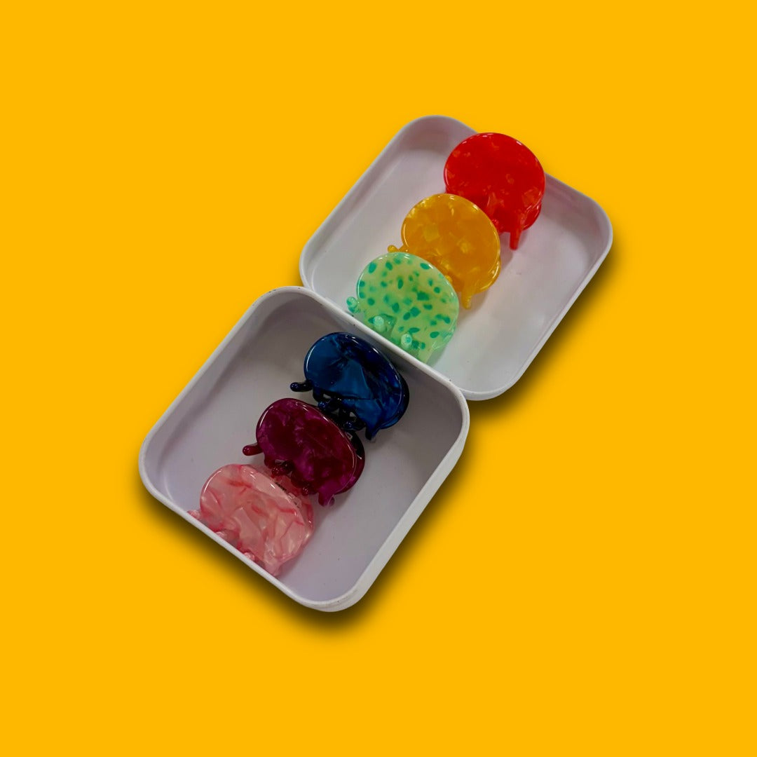 Jelly Bean Mini Hair Claw Set