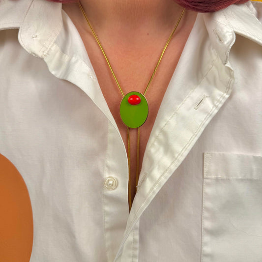 Olive Bolo Necklace
